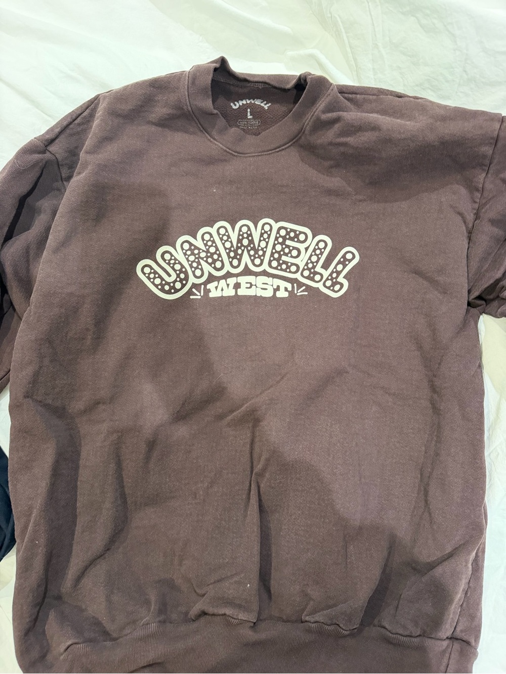 Unwell West Tour 2024 Brown Graphic Crewneck Sweatshirt
